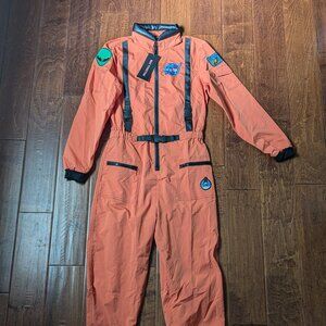 Dolls Kill NASA Reflective Flight Suit Costume, Orange, Women S NWT